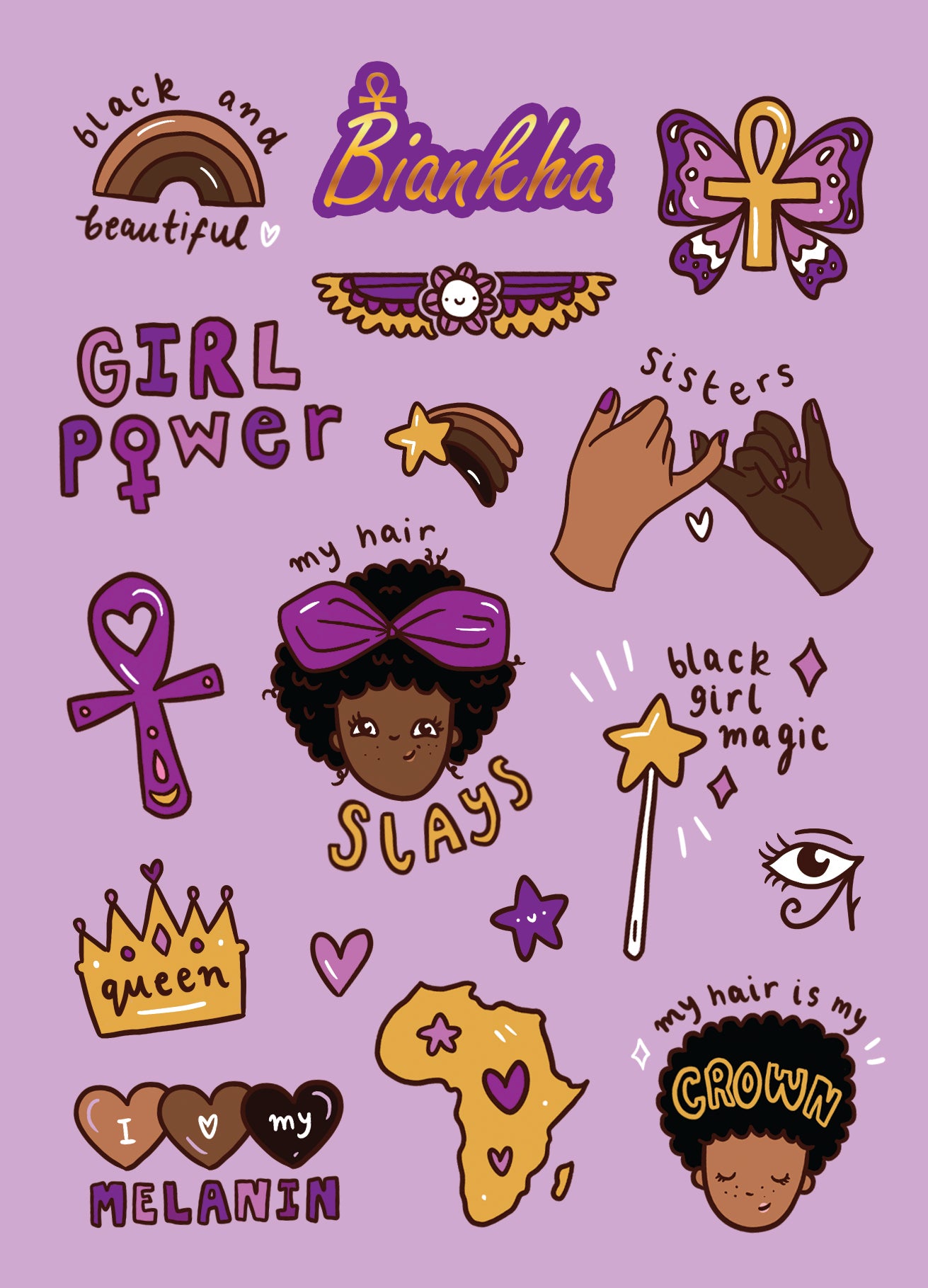 My Hair Is My Crown Sticker Sheet