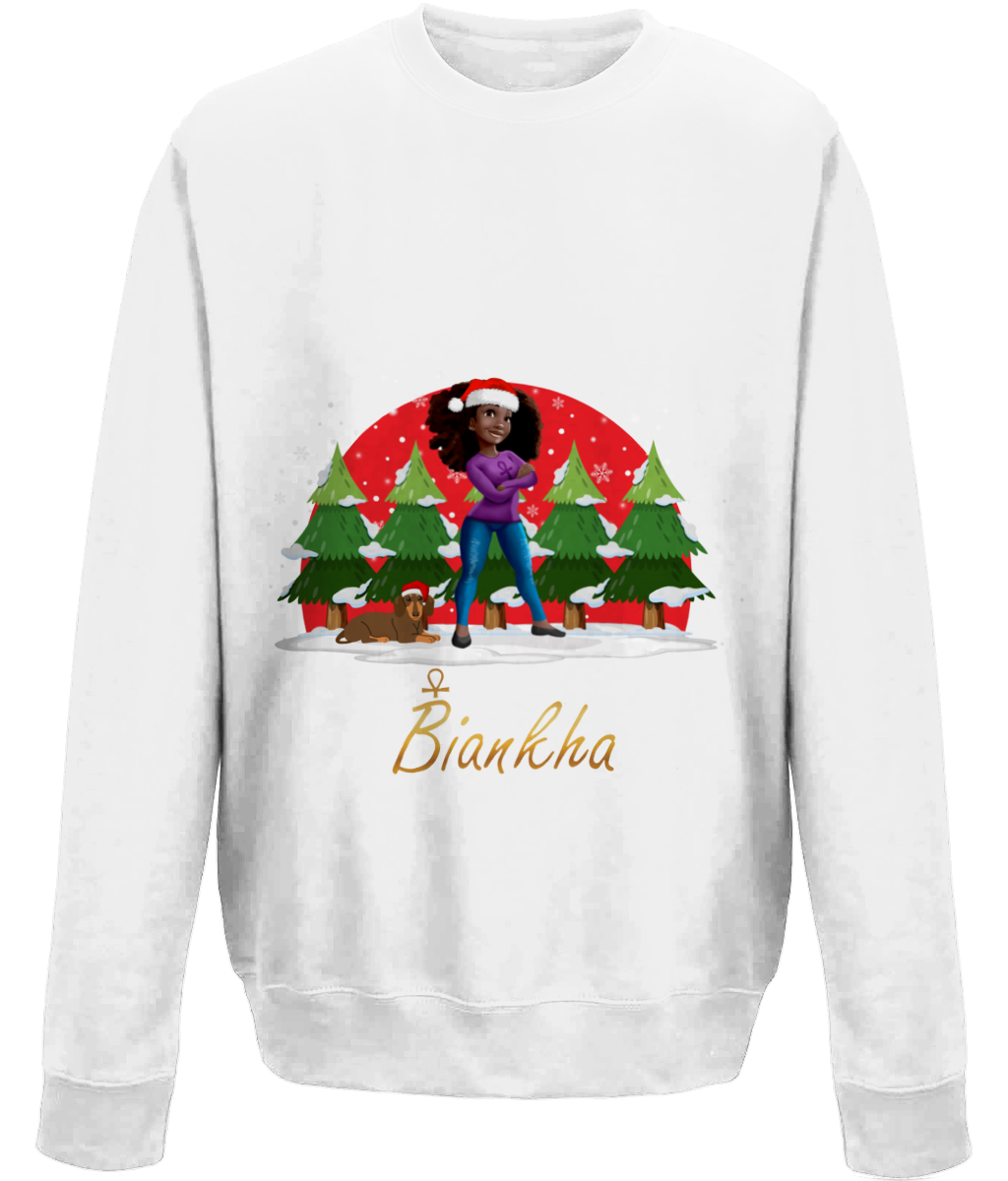 Biankha With Christmas Sausage Dogs Adult Jumper