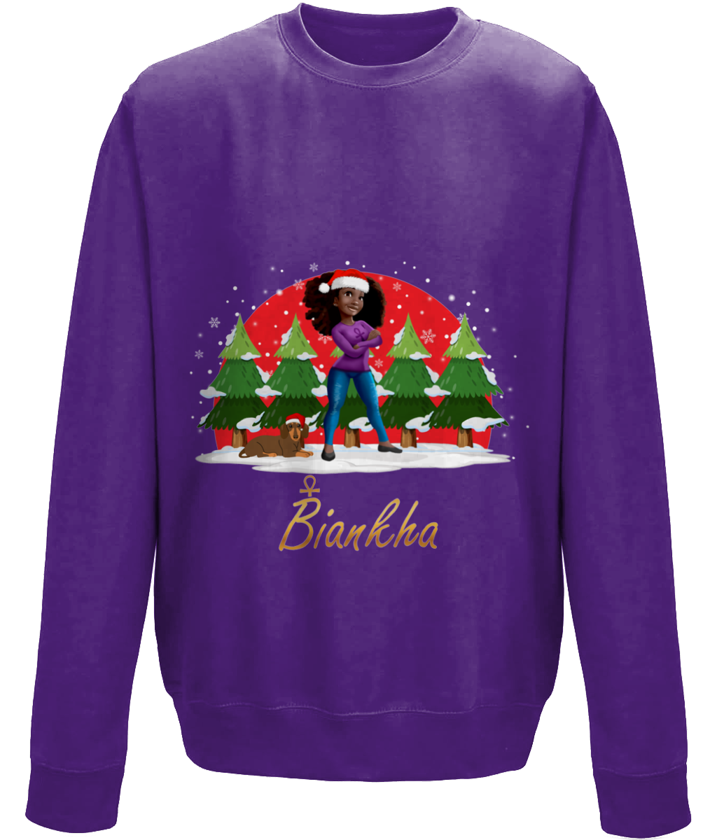 Biankha With Christmas Sausage Dogs Adult Jumper