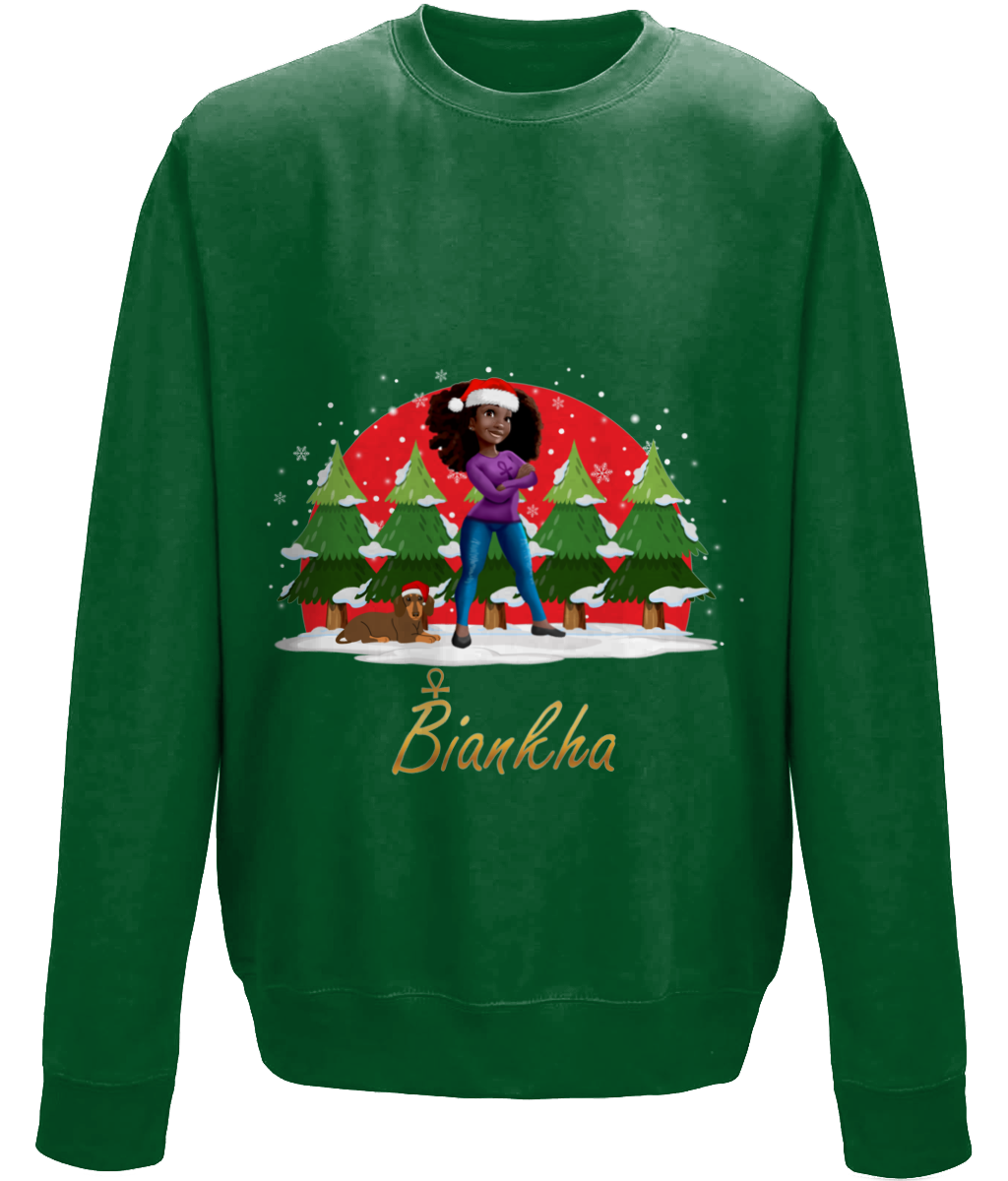 Biankha With Christmas Sausage Dogs Adult Jumper