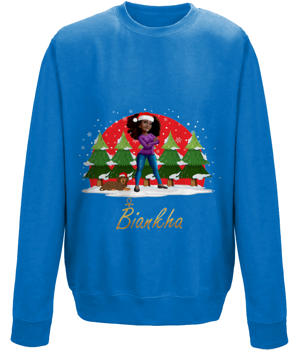 Biankha With Christmas Sausage Dogs Adult Jumper